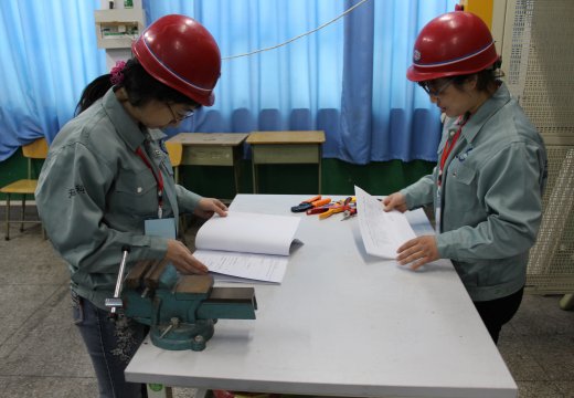 我校教師李水冰、鄺愛華兩位老師參加電氣安裝與調(diào)試教師組比賽