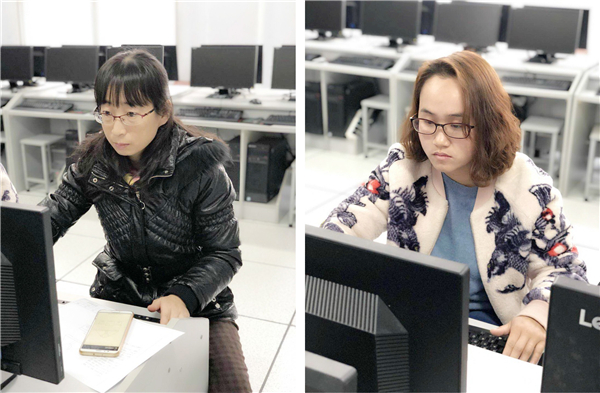 李水冰老師和閆亞菲老師認(rèn)真繪圖建模.jpg